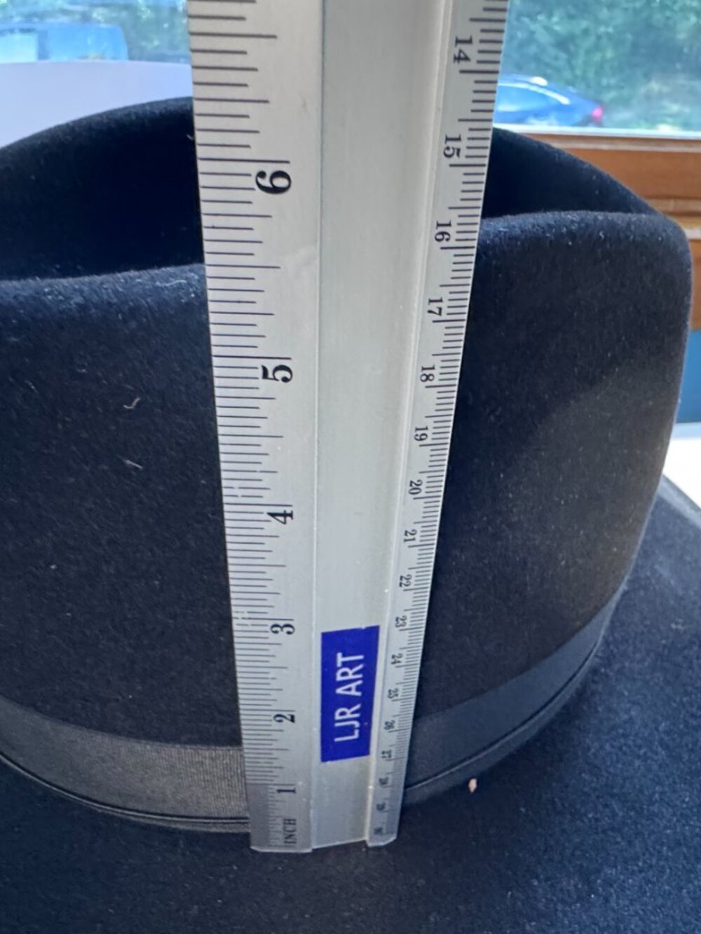 Borsalino Roma Black Fur Felt Fedora 7 3/8 NIB Vintage Deadstock Made In Italy - Picture 14 of 16